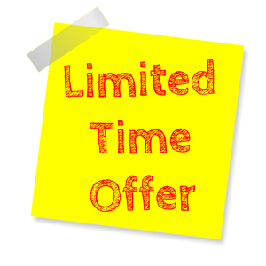 limited time offer sign